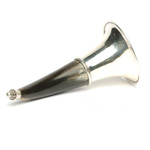 three quarter view of ear trumpet
