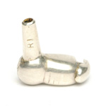 three quarter view of ear trumpet