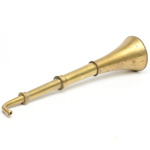 three quarter view of ear trumpet
