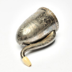 three quarter view of ear trumpet