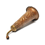 three quarter view of ear trumpet