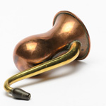 three quarter view of ear trumpet