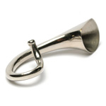 three quarter view of ear trumpet