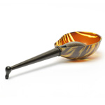 three quarter view of ear trumpet