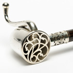 three quarter view of ear trumpet