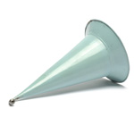 three quarter view of ear trumpet