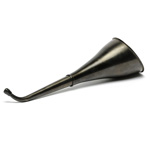 three quarter view of ear trumpet
