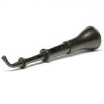 three quarter view of ear trumpet