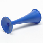 three quarter view of ear trumpet