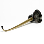 three quarter view of ear trumpet