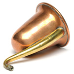 three quarter view of ear trumpet