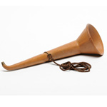 three quarter view of ear trumpet