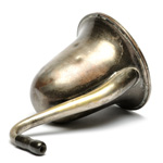 three quarter view of ear trumpet