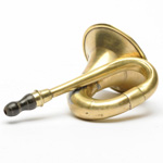 three quarter view of ear trumpet