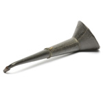 three quarter view of ear trumpet