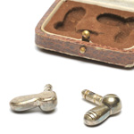 three quarter view of ear trumpet