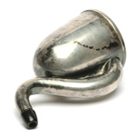 three quarter view of ear trumpet