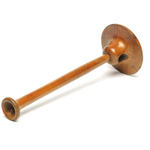 three quarter view of ear trumpet