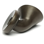 three quarter view of ear trumpet