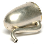 three quarter view of ear trumpet