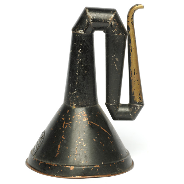 picture shows folded ear trumpet @ EarTrumpets.com