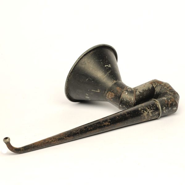 picture shows one piece ear trumpet @ EarTrumpets.com