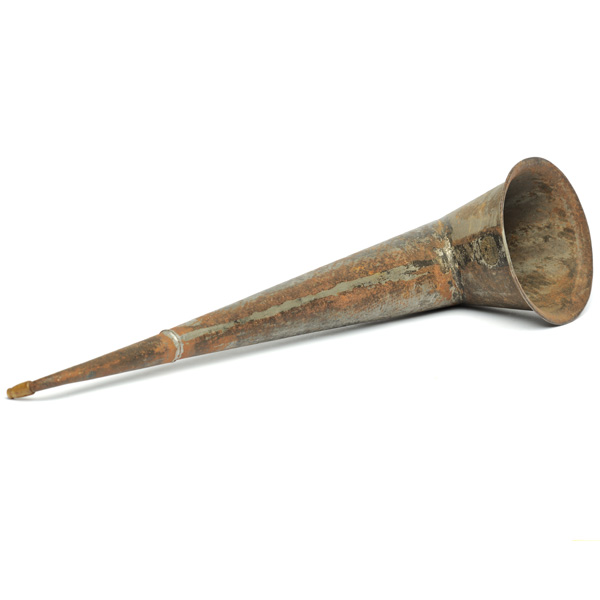 picture shows one piece ear trumpet @ EarTrumpets.com