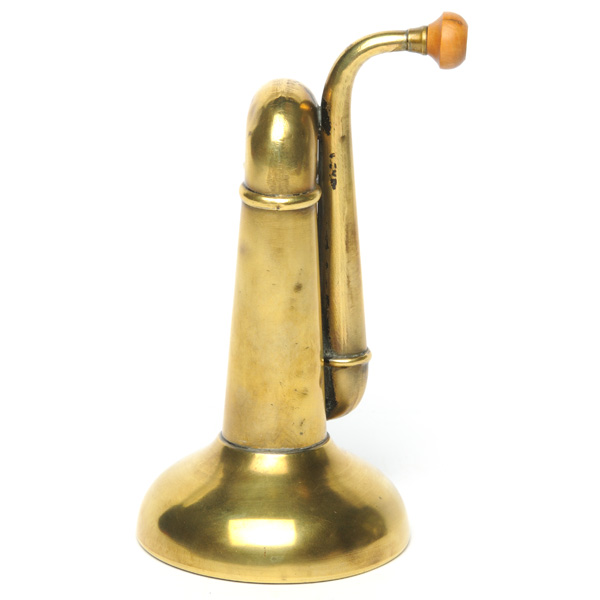 picture shows folded ear trumpet @ EarTrumpets.com