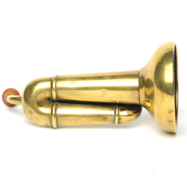 picture shows folded ear trumpet @ EarTrumpets.com