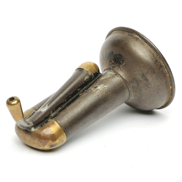 picture shows folded ear trumpet @ EarTrumpets.com