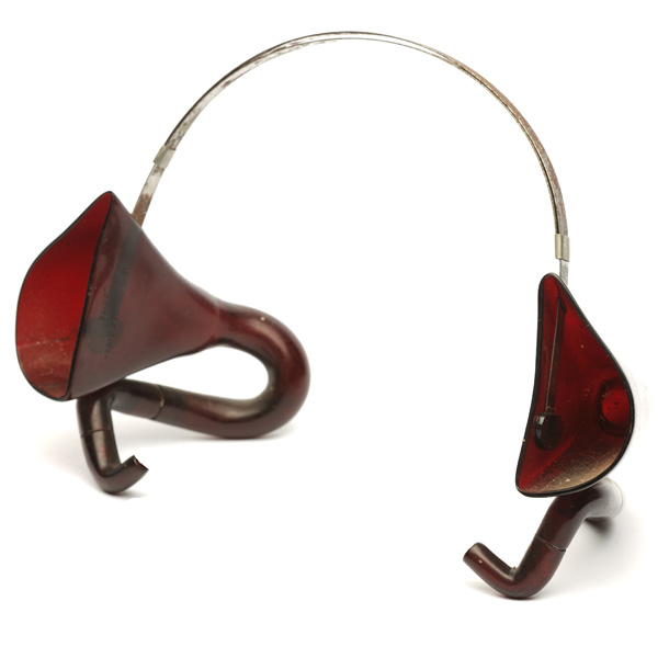 picture shows auricle ear trumpet @ EarTrumpets.com