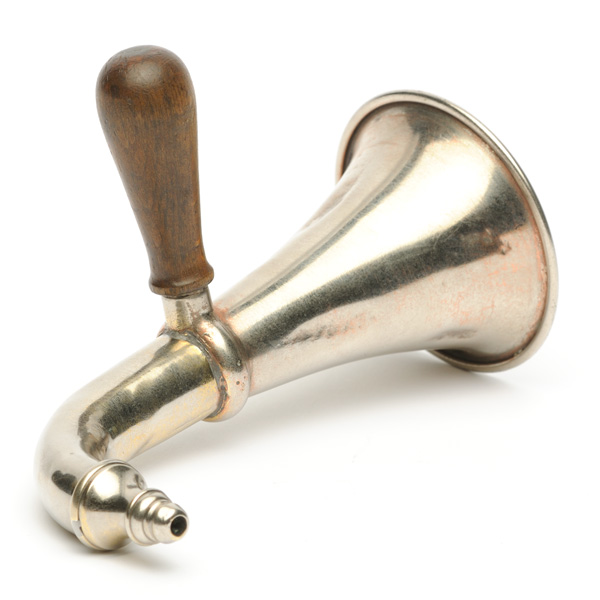 picture shows one piece ear trumpet @ EarTrumpets.com