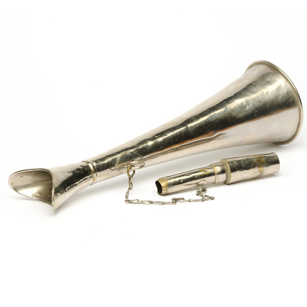 picture shows one piece ear trumpet @ EarTrumpets.com