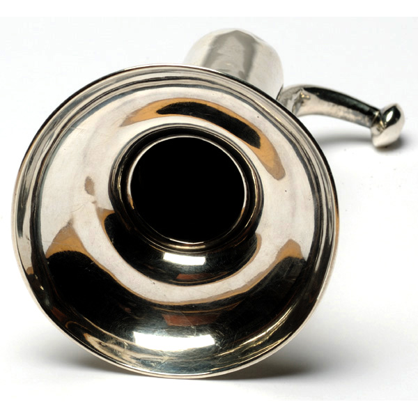 picture shows folded ear trumpet @ EarTrumpets.com