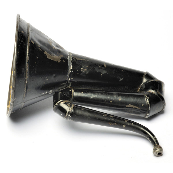 picture shows folded ear trumpet @ EarTrumpets.com