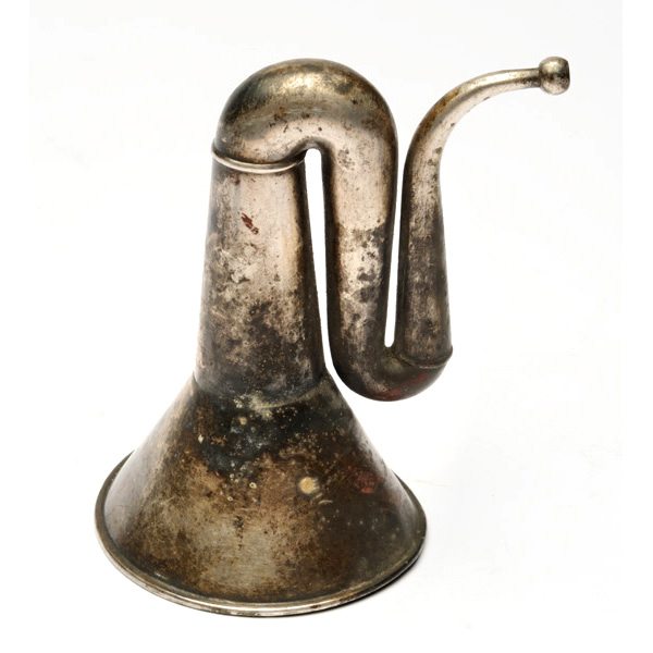 picture shows folded ear trumpet @ EarTrumpets.com
