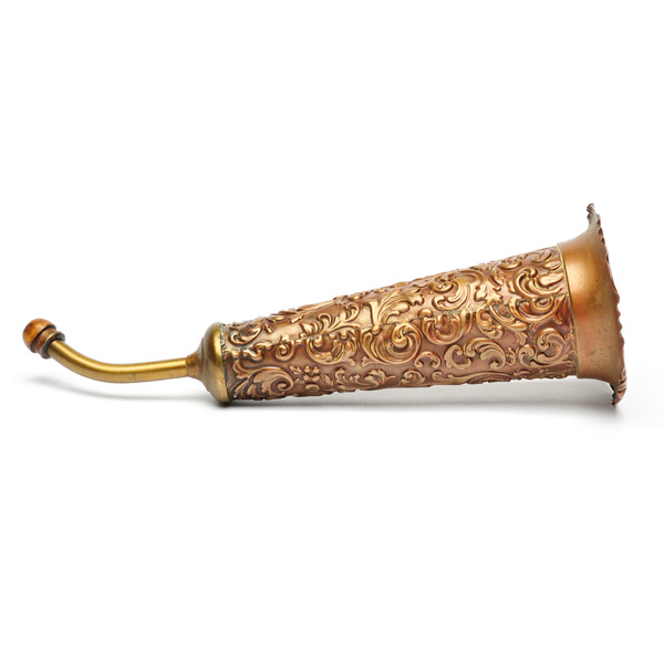 picture shows one piece ear trumpet @ EarTrumpets.com