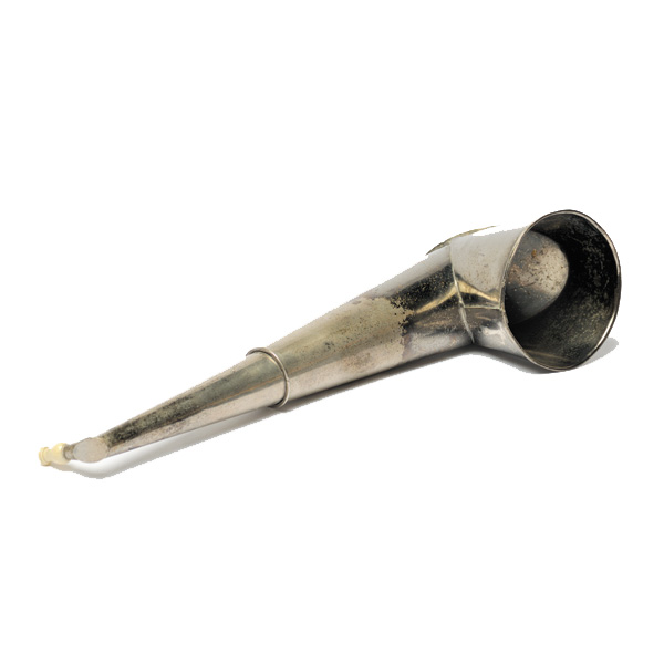 picture shows telescopic 2 pc ear trumpet @ EarTrumpets.com