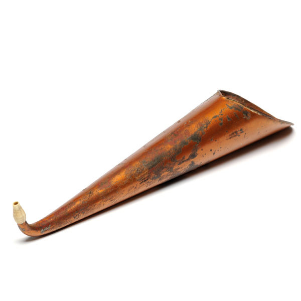 picture shows one piece ear trumpet @ EarTrumpets.com