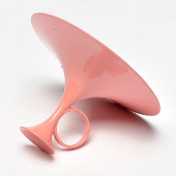 picture shows digitally printed ear trumpet @ EarTrumpets.com