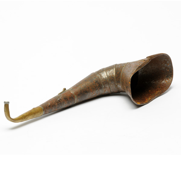 picture shows one piece ear trumpet @ EarTrumpets.com