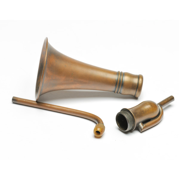 picture shows con tube ear trumpet @ EarTrumpets.com