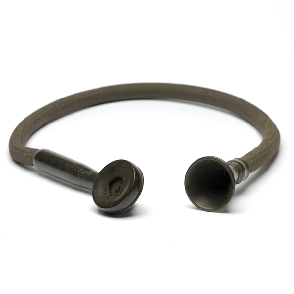 picture shows con tube ear trumpet @ EarTrumpets.com