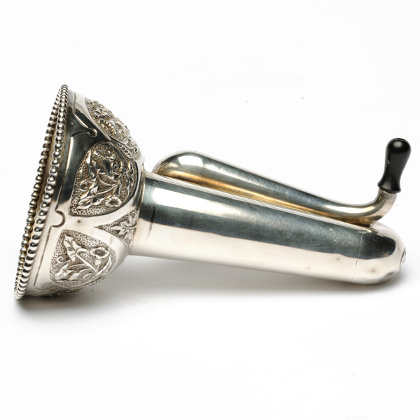 picture shows folded ear trumpet @ EarTrumpets.com