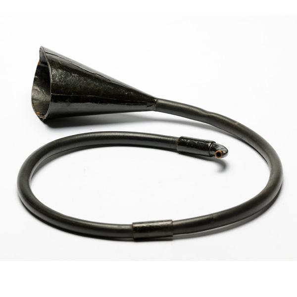 picture shows con tube ear trumpet @ EarTrumpets.com
