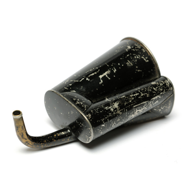 picture shows folded ear trumpet @ EarTrumpets.com