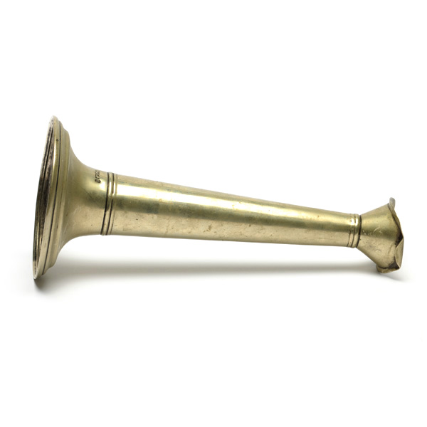 picture shows curiosity ear trumpet @ EarTrumpets.com