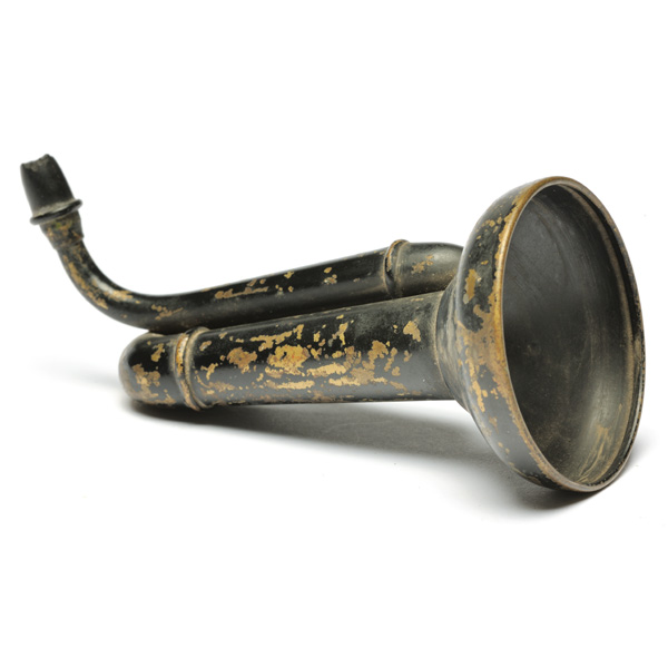 picture shows folded ear trumpet @ EarTrumpets.com