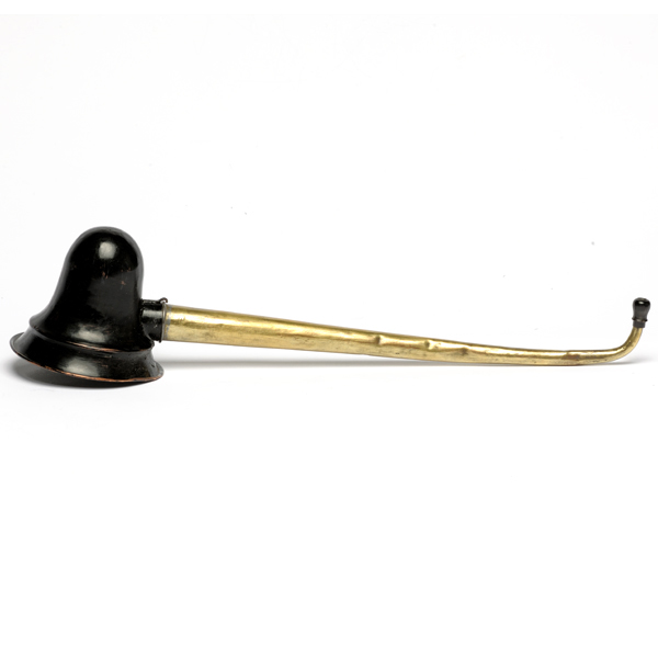 picture shows large dome ear trumpet @ EarTrumpets.com