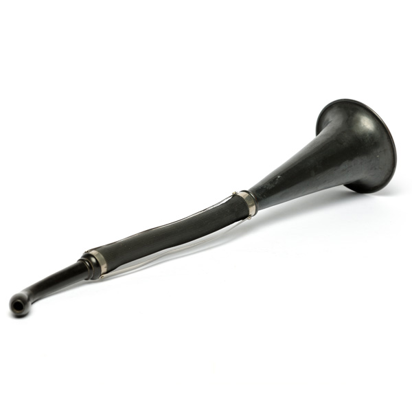 picture shows diaphragm ear trumpet @ EarTrumpets.com